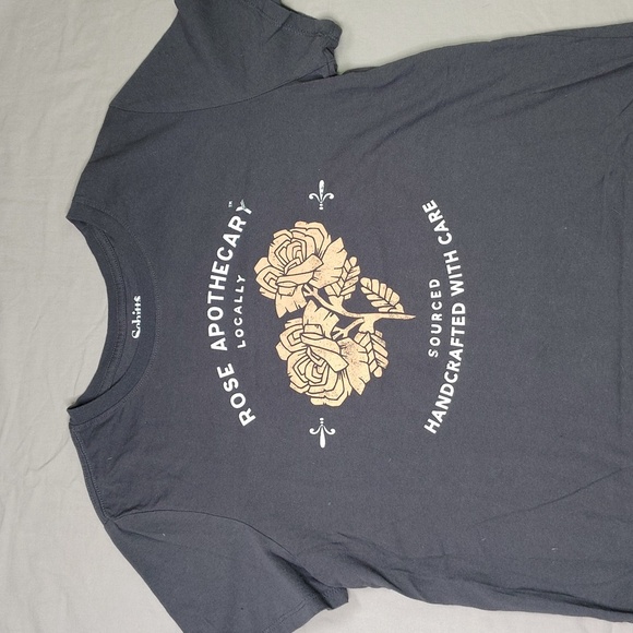 Schitts Creek T-Shirt Women's Size Large Black Rose Apothecary Big Logo - Picture 2 of 9
